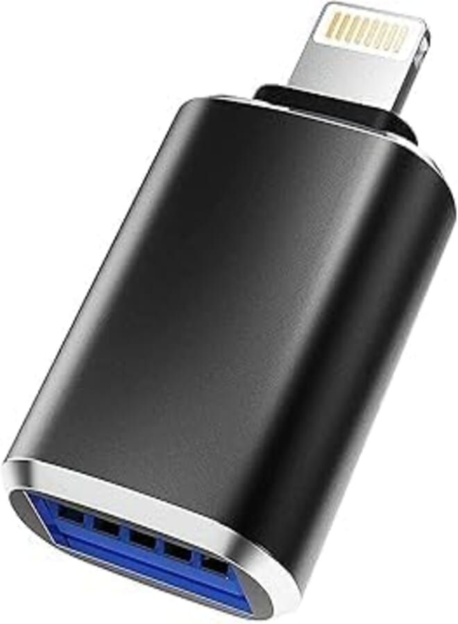 Sonix Tech Lightning to USB 3.0 Female OTG Data Sync Adapter for iPhone and iPad, Black